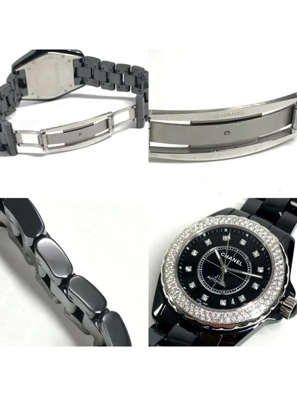 Chanel Watch Diamond Bezel Unknown Ceramic Black